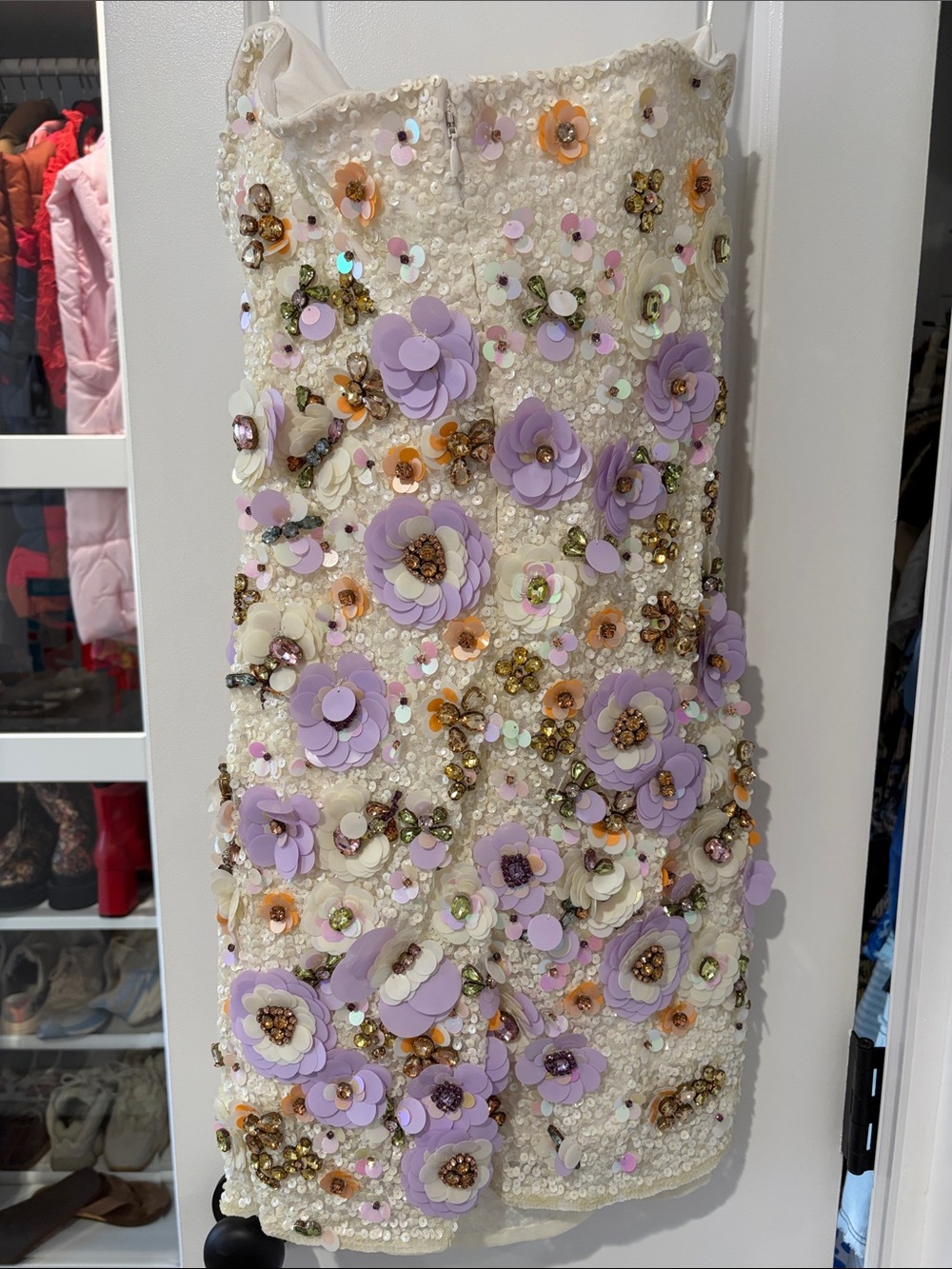 LoveShackFancy Deja Dress - Lilac Gloss - Picture 3 of 3